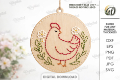 Easter Embroidery Blank Laser Cut. Embroidery Pattern SVG Product Image 1