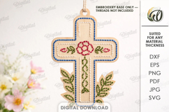 Easter Embroidery Blank Laser Cut. Embroidery Pattern SVG Product Image 1