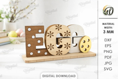 3D Easter Table Sign Laser Cut. Stand Decor. Egg SVG Product Image 1