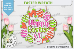 Easter Wreaths Laser Cut Bundle. Spring Home Decor SVG Product Image 8
