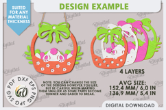 Easter Wreath Laser Cut. Easter Bunny. Door Sign SVG Product Image 2