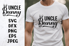 Uncle bunny SVG. Easter quote shirt design. Family Easter Product Image 1