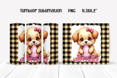 Cute Easter animal tumbler sublimation | Spring tumbler PNG Product Image 1