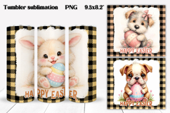 Cute Easter animal tumbler sublimation | Spring tumbler PNG Product Image 1