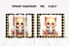 Cute Easter animal tumbler sublimation | Spring tumbler PNG Product Image 1