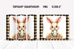 Cute Easter animal tumbler sublimation | Spring tumbler PNG Product Image 1