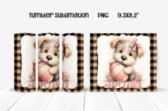 Cute Easter animal tumbler sublimation | Spring tumbler PNG Product Image 1