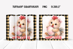 Cute Easter animal tumbler sublimation | Spring tumbler PNG Product Image 1