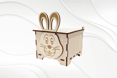 Gift Easter Box Bunny Laser Cut Pattern, Easter Design Product Image 5