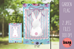 Coquette Bunny |Easter |12" x 18" Garden Flag Design JPEG Product Image 1