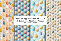 Easter Eggs Seamless Pattern Vol.1.8 - 4 PNG Product Image 1