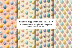 Easter Eggs Seamless Pattern Vol.1.9 - 4 PNG Product Image 1