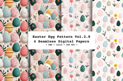 Easter Eggs Seamless Pattern Vol.2.8 - 4 PNG Product Image 1