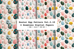 Easter Eggs Seamless Pattern Vol.2.10 - 4 PNG Product Image 1