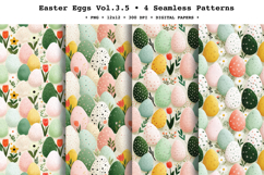Easter Eggs Seamless Pattern Vol.3.5 - 4 PNG Product Image 1