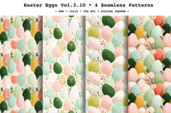 Easter Eggs Seamless Pattern Vol.3.10 - 4 PNG Product Image 1