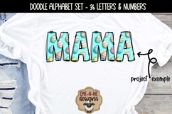 Blue Easter Eggs Doodle Alphabet and Numbers | PNG Files Product Image 4