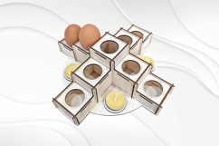 Easter eggs stand holder, svg dxf laser cut Easter Display Product Image 4