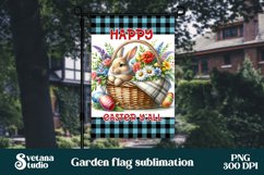 Easter bunny flag PNG design | Easter garden flag PNG Product Image 1