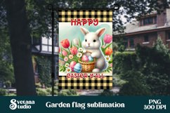 Easter bunny flag PNG design | Easter garden flag PNG Product Image 1