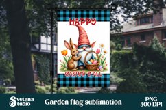 Easter gnome flag PNG design | Easter garden flag PNG Product Image 1