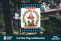 Easter gnome flag PNG design | Easter garden flag PNG Product Image 1