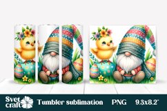 Easter gnome tumbler wrap design Product Image 1