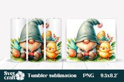 Easter gnome tumbler sublimation wrap PNG design Product Image 1
