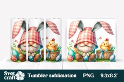 Easter gnome eggs tumbler sublimation PNG Product Image 1