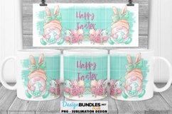 Spring Easter Gnome Mug Sublimation | Gnome With Bow PNG Product Image 1