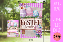 Easter Greetings | 12" x 18" Garden Flag Design JPEG Product Image 1