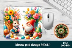 Easter bunny flower mouse pad PNG sublimation Product Image 1