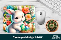 Easter bunny flower eggs mouse pad sublimation design Product Image 1