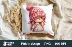 Easter gnome pillow | Easter gnome sublimation | Easter PNG Product Image 1