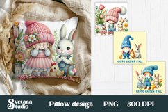 Easter gnome pillow bundle | Easter gnome sublimation Product Image 12