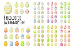 Cartoon Easter SVG bundle| Eggs clipart| Spring PNG Product Image 3