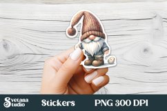 Cute gnome stickers | Printable Easter gnome stickers Product Image 1