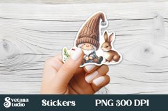 Cute gnome stickers | Printable Easter gnome stickers Product Image 1