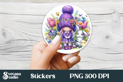 Cute gnome stickers | Printable Easter gnome stickers Product Image 1