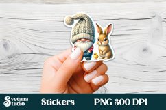 Cute gnome stickers | Printable Easter gnome stickers Product Image 1