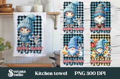 Easter gnome kitchen towel | Kitchen towel sublimation Product Image 1