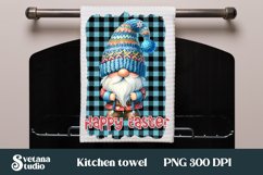 Easter gnome kitchen towel | Kitchen towel sublimation Product Image 1