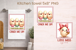 Easter funny eggs kitchen towel | Spring kitchen towel PNG Product Image 1