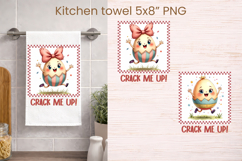 Easter funny eggs kitchen towel | Spring kitchen towel PNG Product Image 1