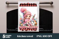 Easter gnome kitchen towel bundle | Kitchen towel PNG Product Image 4