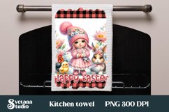 Easter gnome kitchen towel bundle | Kitchen towel PNG Product Image 6