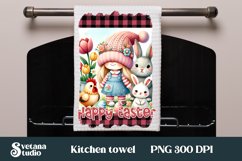 Easter gnome kitchen towel bundle | Kitchen towel PNG Product Image 7