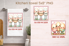 Easter funny eggs kitchen towel | Spring kitchen towel PNG Product Image 1