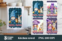 Easter gnome kitchen towel | Kitchen towel sublimation Product Image 1