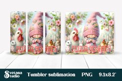 Cute gnome tumbler flower sublimation | Easter tumbler Product Image 1